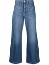Frame Blue Wide Jeans With Drawstring In Blau