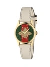 GUCCI FEMALE G-TIMELESS BEE LEATHER-STRAP WATCH,400014463366
