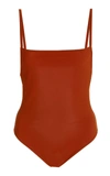 Lido Women's Tre Open-back Stretch Swimsuit In Orange