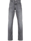 Brunello Cucinelli Stonewash Straight-leg Jeans In Grey