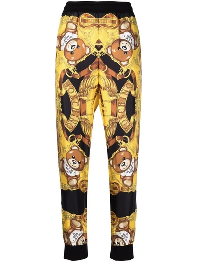 Moschino Teddy Bear-print Track Pants In Black