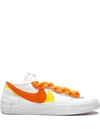 Nike Sacai Blazer Low Colour-block Leather Sneakers In Orange