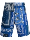 NEIGHBORHOOD BANDANA-PRINT KNEE-LENGTH SHORTS