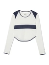 The Upside Hamilton Long Sleeve Top In White Navy