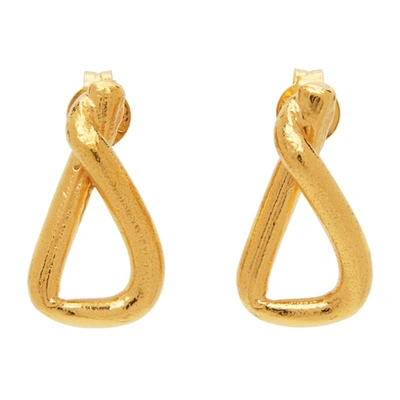 Alighieri The Trembling Bough 24ct Gold-plated Bronze Stud Earrings