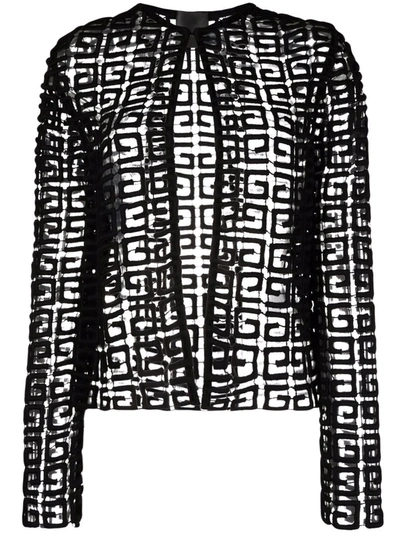Givenchy Wool-blend Guipure Lace Jacket In Black
