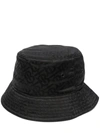 BURBERRY BLACK MONOGRAM JACQUARD BUCKET HAT