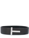 TOM FORD BLACK T ICON REVERSIBLE LEATHER BELT