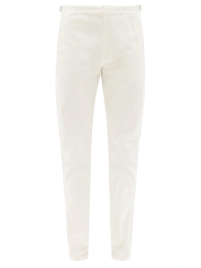 Orlebar Brown Campbell Cotton-blend Twill Slim-leg Trousers In Cream