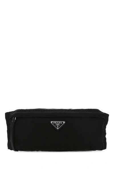 Prada Triangle Logo Belt Bag In Nero