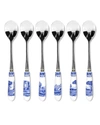 Spode Blue Italian Set Of 6 Teaspoons