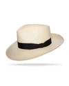 Worth & Worth By Orlando Palacios Men's Casablanca Montecristi Panama Straw Hat In Black Band