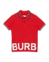 BURBERRY BOY'S JEROME LOGO-PRINT POLO SHIRT,PROD242220349