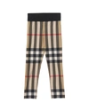 Burberry Girls' Gina Vintage Check Leggings - Little Kid, Big Kid In Archive Beige Ip
