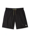 Paul Smith Zebra Motif Swim Shorts With Drawstring Waistband In 79 Black Multi