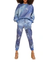 Cynthia Rowley Dixie Denim-print Sweatshirt In Blue