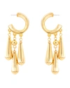 Ben-amun Embellished Chunky Hoop Drop Earrings In Gold