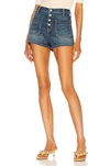 Nili Lotan Mollie Distressed Denim Shorts In Classic Wash