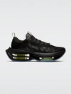 Nike Zoom Double Stack Nubuck-trimmed Mesh And Leather Sneakers In Black,volt,black