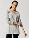 Atm Anthony Thomas Melillo Distressed Slub Cotton-jersey Top In Heather Grey