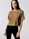 Cotton Citizen The Tokyo Crop Tee - Vintage Java - Size M In Vintage Java