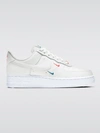 NIKE AIR FORCE 1 '07 ESSENTIAL - SUMMIT WHITE/SUMMIT WHITE-SOLAR RED - SIZE 8