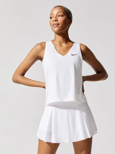 Nike Court Dry-fit Victory Tank In White,black