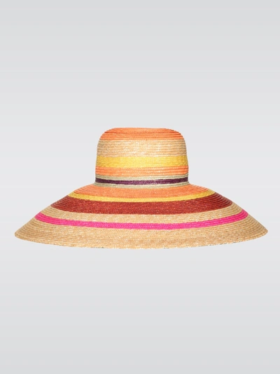 Missoni Cappelli Wide Brim Straw Hat In S308d