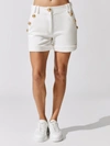 BALMAIN LOW-RISE COTTON-PIQUE SHORTS