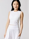 Atm Anthony Thomas Melillo Cropped Stretch-pima Cotton Jersey Tank In White