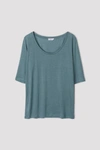 Filippa K Tencel Scoop-neck Tee In River