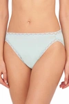 Natori Bliss Lace-trim Cotton French-cut Brief Underwear 152058 In Aqua Sky