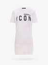 Dsquared2 Icon Renny Cotton Jersey Mini Dress In White