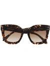 Isabel Marant Eyewear Tortoise-shell Cat-eye Sunglasses In Braun