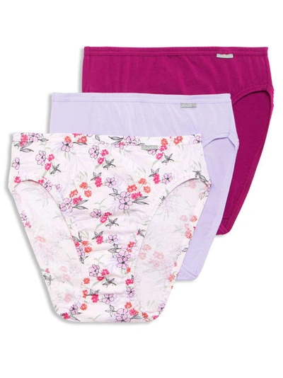 Jockey Elance French Cut Brief 3-pack In Violet Mist Purple