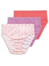 Jockey Elance Breathe French Cut Brief 3-pack In Taffy Tile