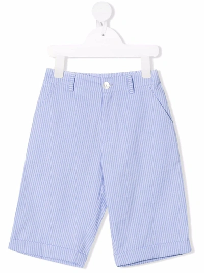 Mariella Ferrari Kids' Striped Tailored Shorts In Blue