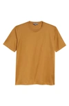 Canali Solid Crewneck T-shirt In Dark Yellow
