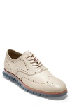 Cole Haan Zerogrand Wingtip Derby In Cement/ Ombre Blue