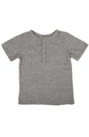 MIKI MIETTE KIDS' PAULI SHORT SLEEVE HENLEY,5462 HEATHERGREY