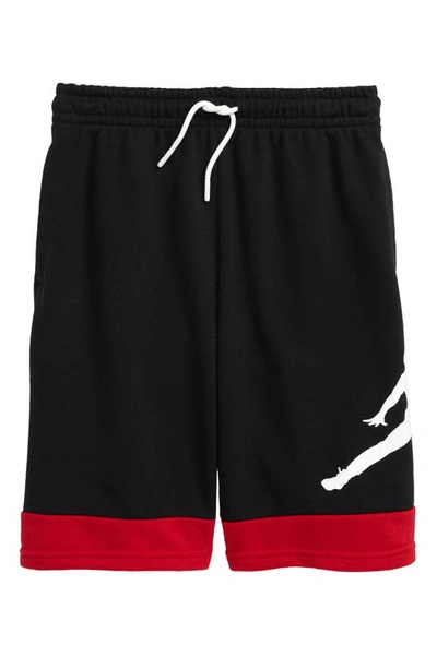 Nike Kids' Jdb Jumpman Air Sweat Shorts In Black/red