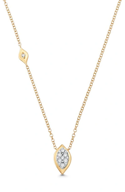 Sara Weinstock Reverie Marquise Diamond Pendant Necklace In 18k Yellow Gold