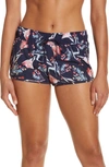 O'neill Laney Floral Print Stretch Board Shorts In Black