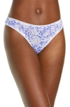 On Gossamer Printed Mesh Hip G Thong In Soft Spot