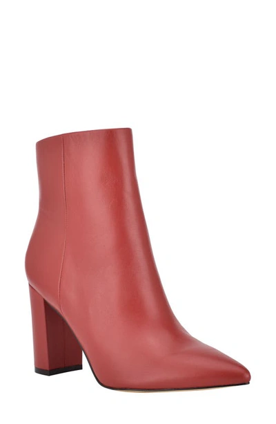 Marc Fisher Ltd Ulani Pointy Toe Bootie In Red Dahlia Leather