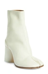 Maison Margiela Tabi Calfskin Ankle Boots In White