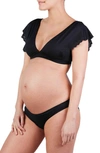 Cache Coeur Bloom Two-piece Maternity Swimsuit In Black