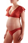 Cache Coeur Bloom Two-piece Maternity Swimsuit In Copper