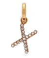 BURBERRY BURBERRY LADIES GOLD X CRYSTAL-EMBELLISHED LETTER CHARM