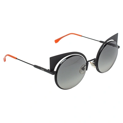 Pre-owned Fendi Black/grey Ff0177/s Cat Eye Gradient Sunglasses